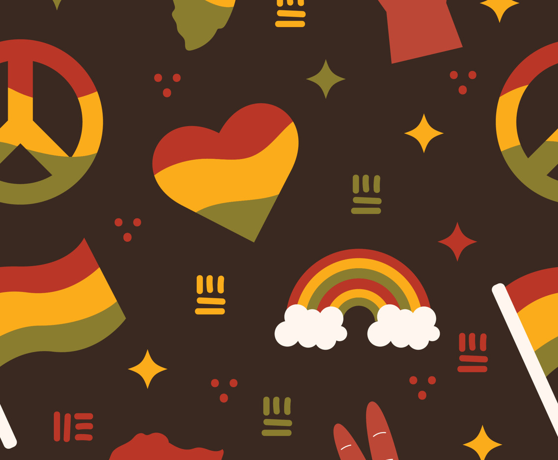 Black Hisorty Month Seamless Pattern
