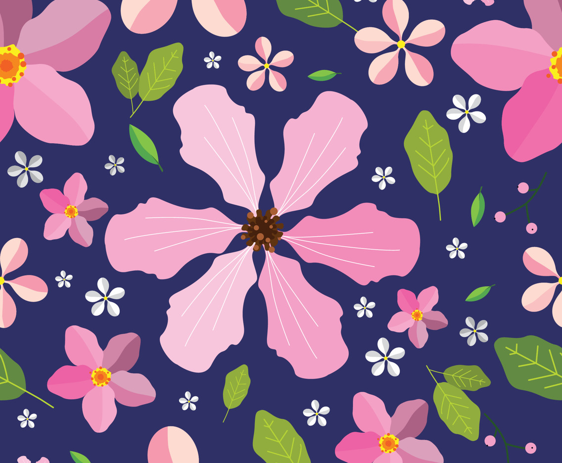 Cherry Blossom Seamless Pattern Concept