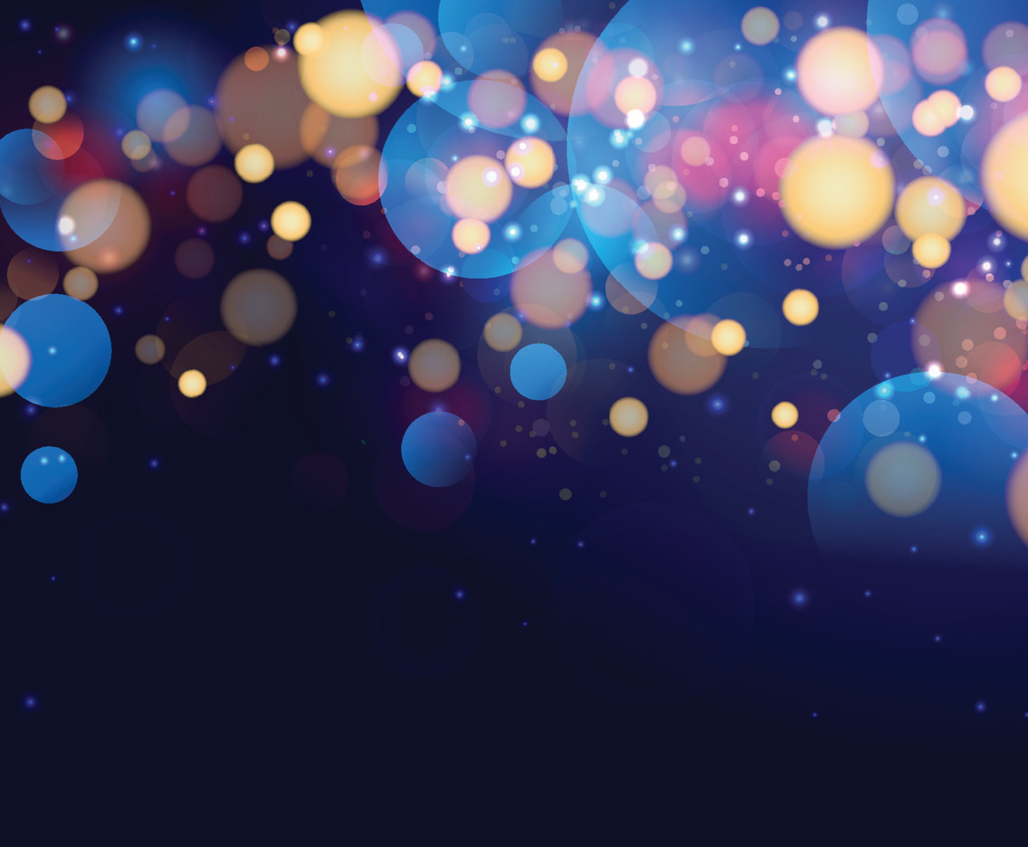 Blue Background with Gold Bokeh