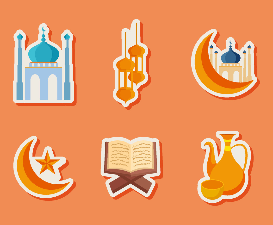 Ramadan Month Element Flat Sticker