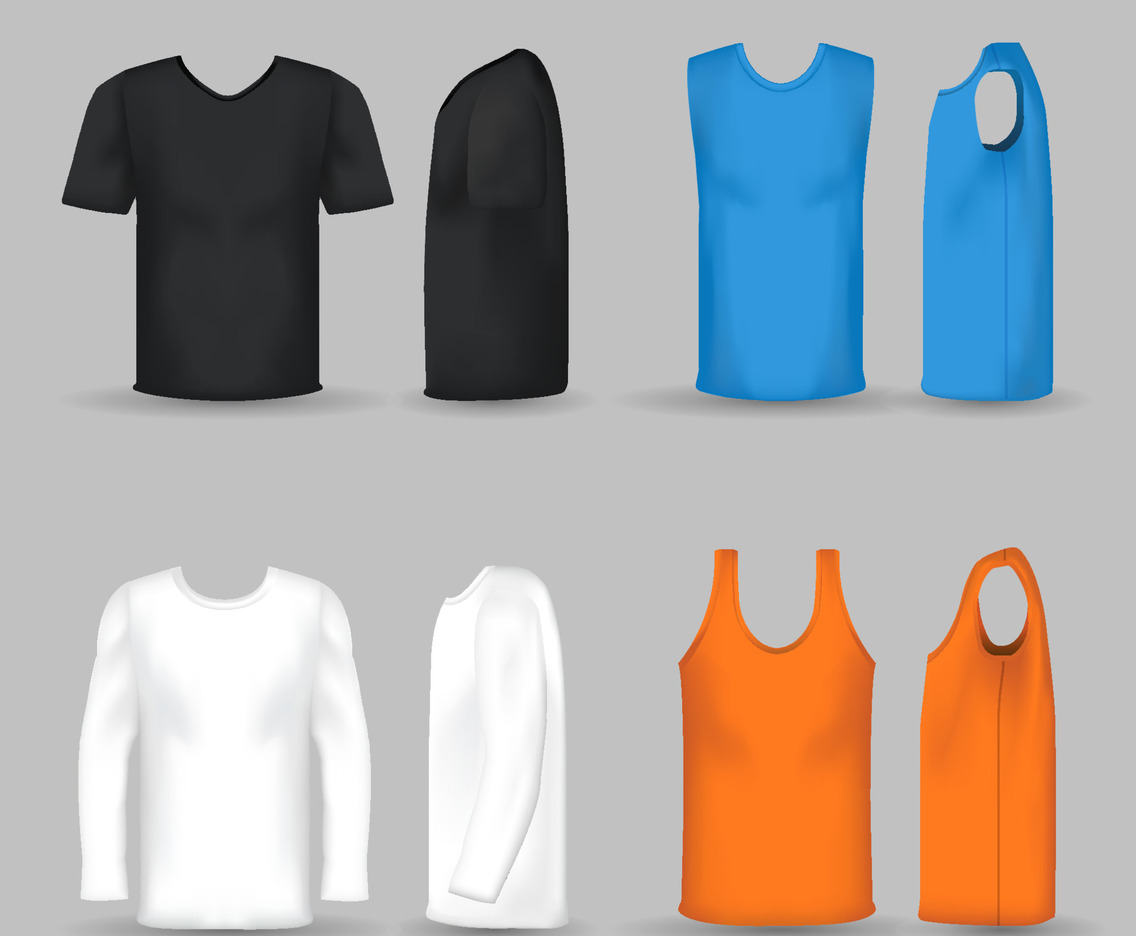 3D T-Shirt with Different Sleeve Lenght Set