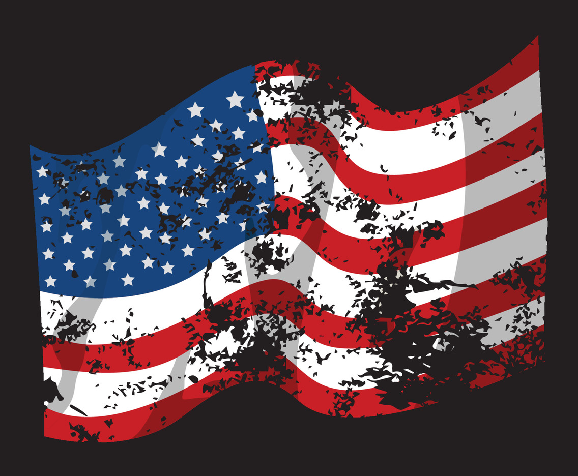 Distreassed American Flag