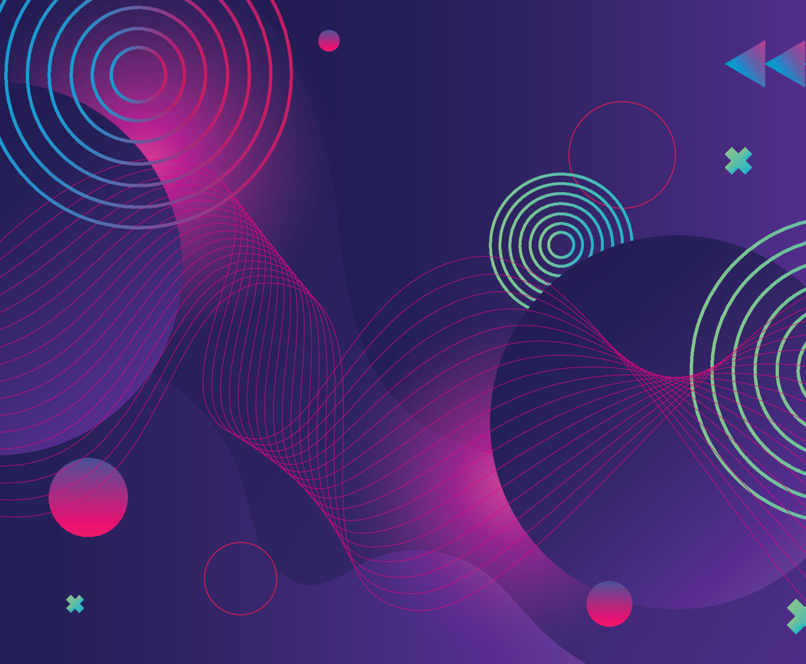 Modern Purple Background with Dynamic Design Elements