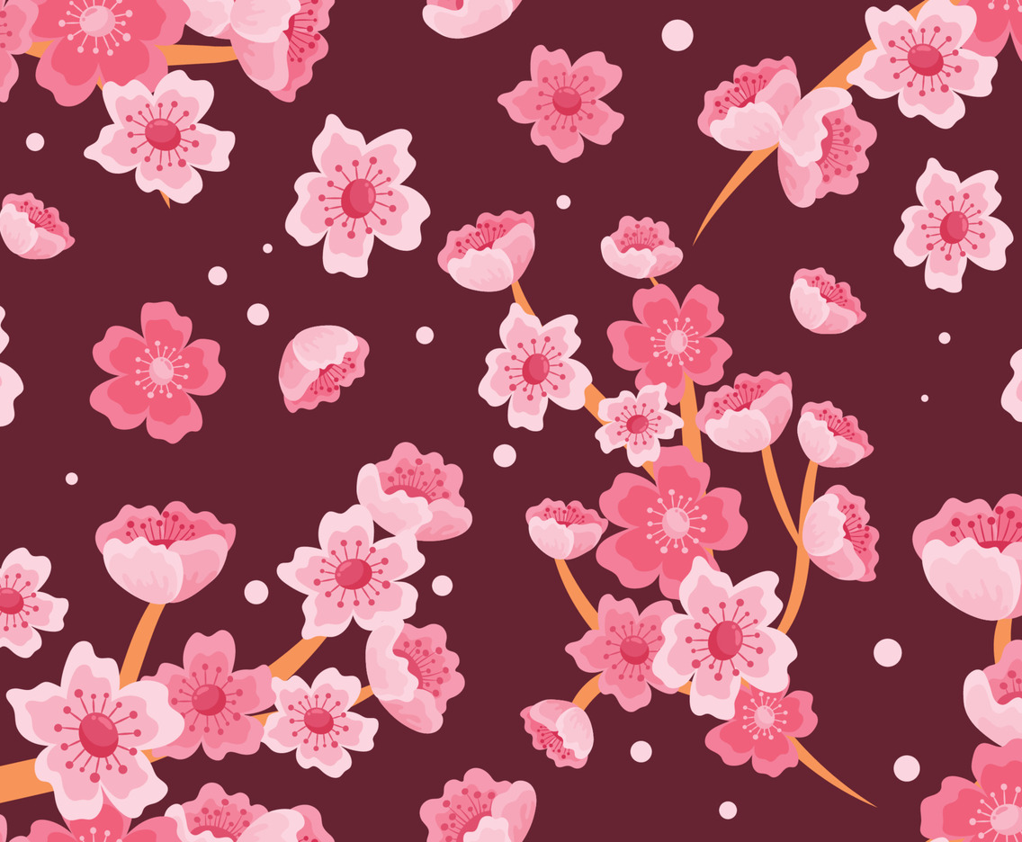 Cherry Blossom Seamless Pattern