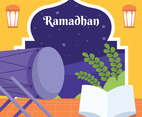 Ramadhan Flat Background Design