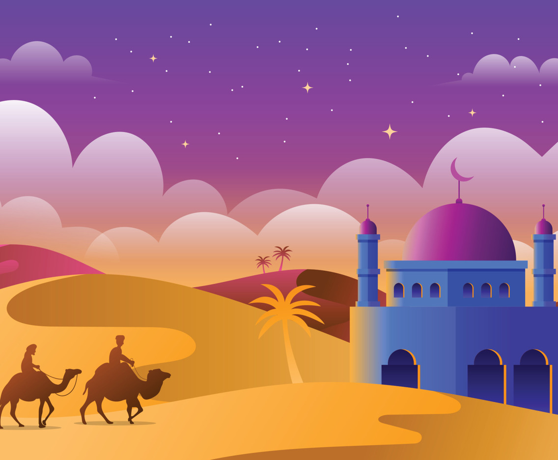 Small Mosque in The Middle of Desert