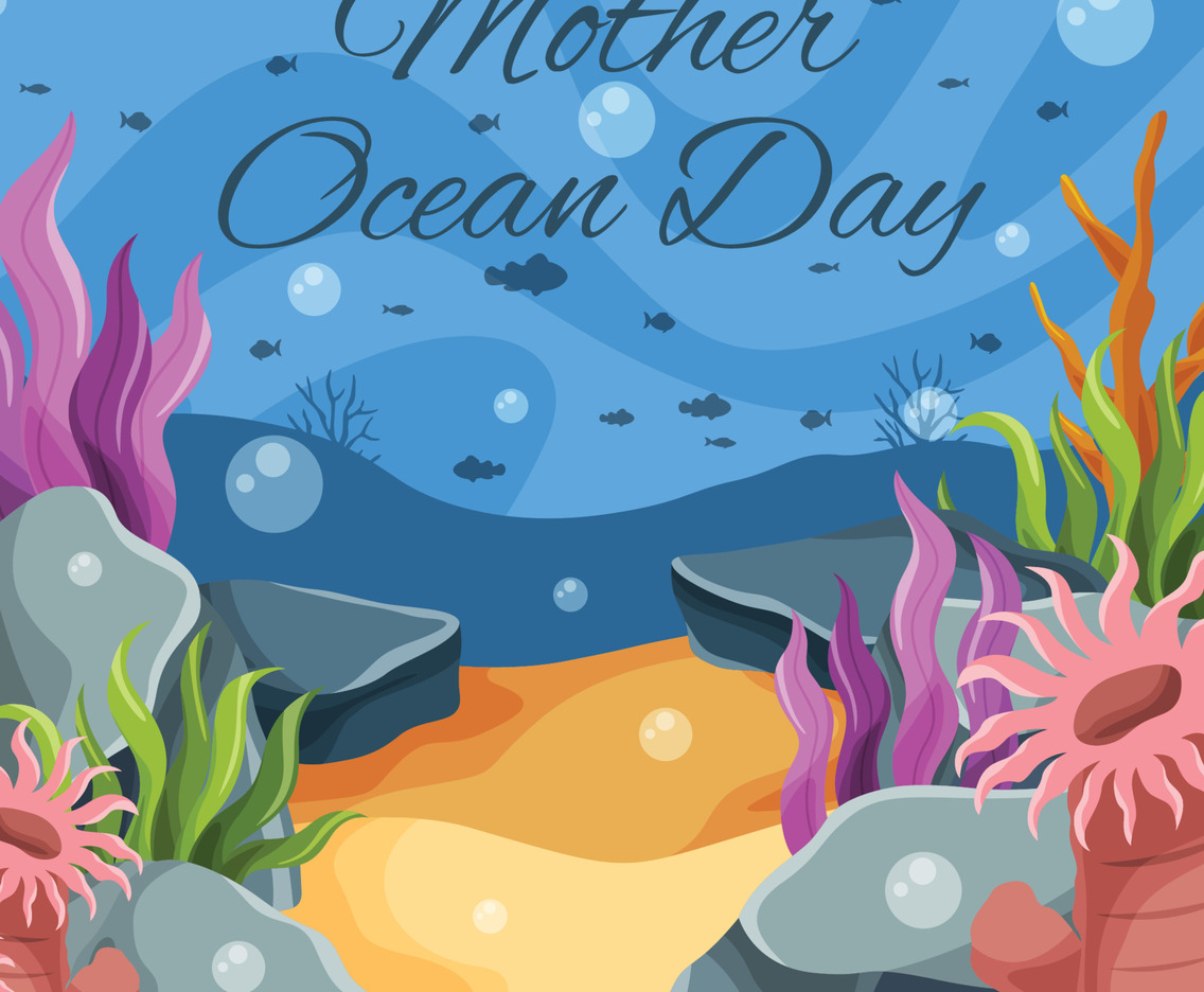 Mother Ocean Day Awareness Coral Background