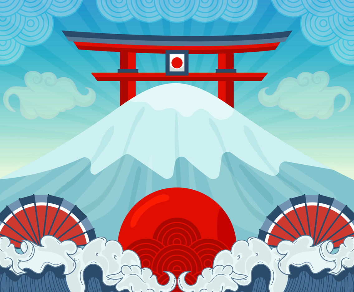 Japanese Style Element Background