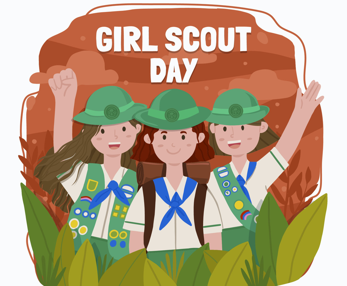 Girl Scout Day Concept