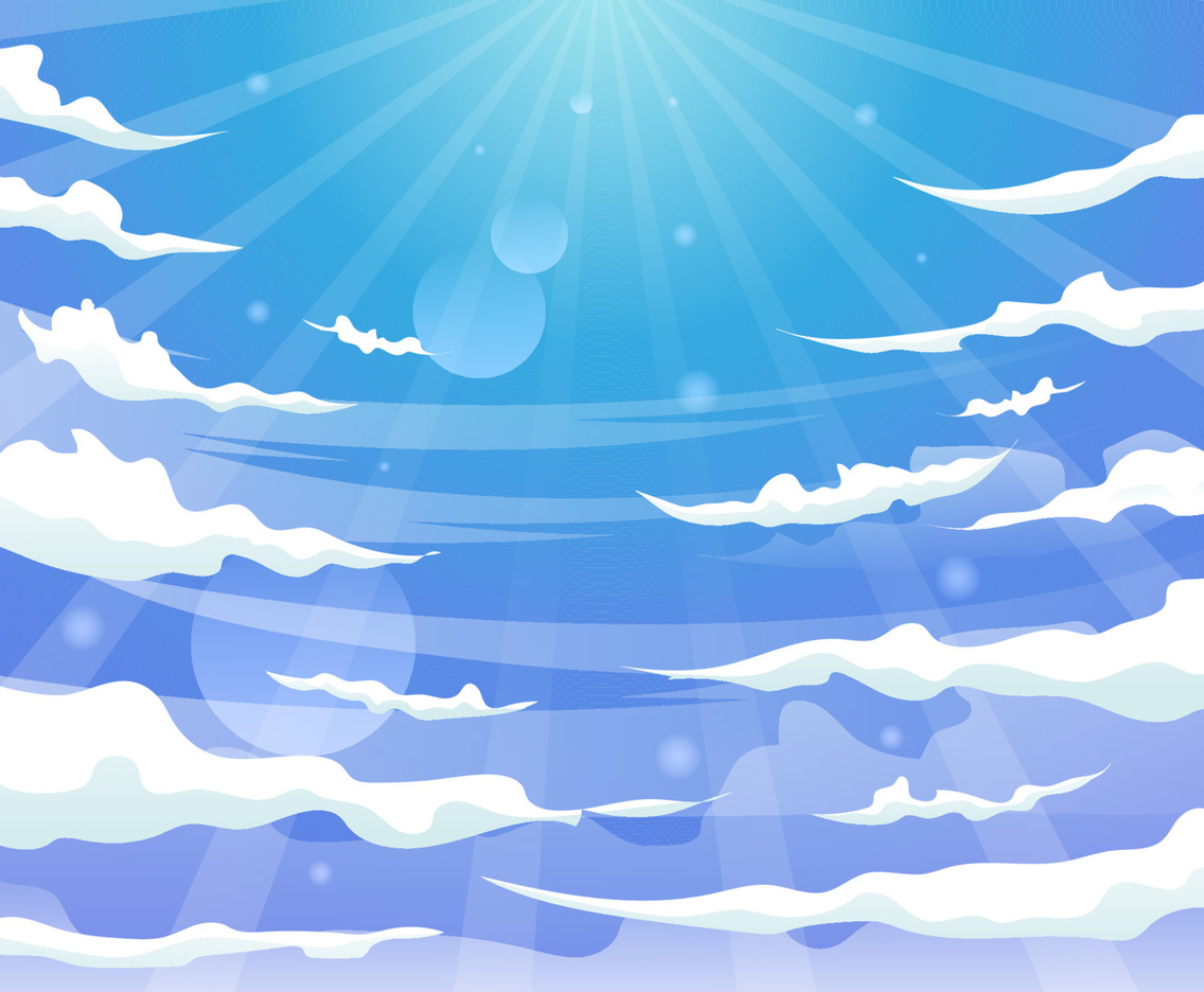 Blue Sky with Sunlight Panorama Concept
