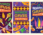 Mardi Gras Banner Template Set