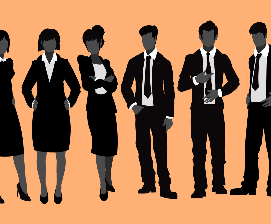 Silhouettes of Figure Business Pose