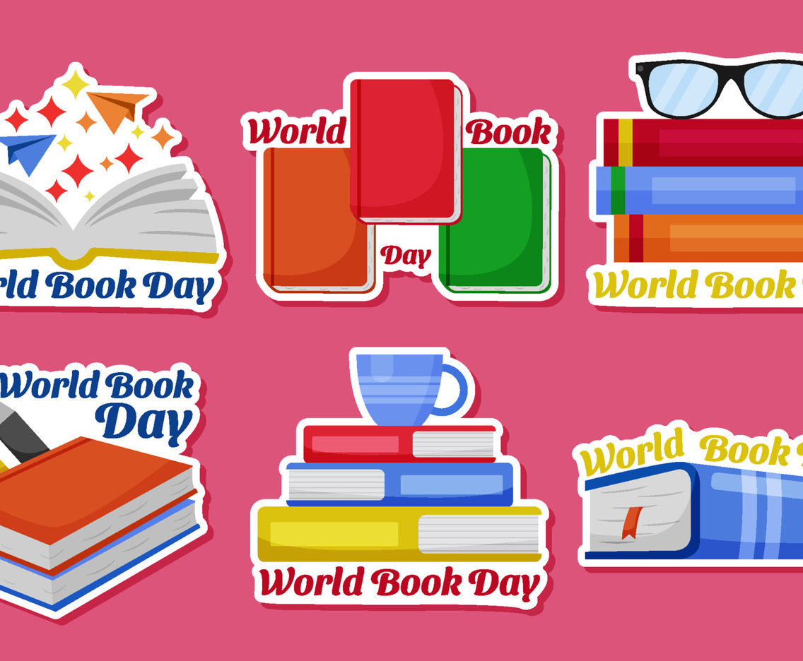 Collection Set of World Book Day Sticker Pack