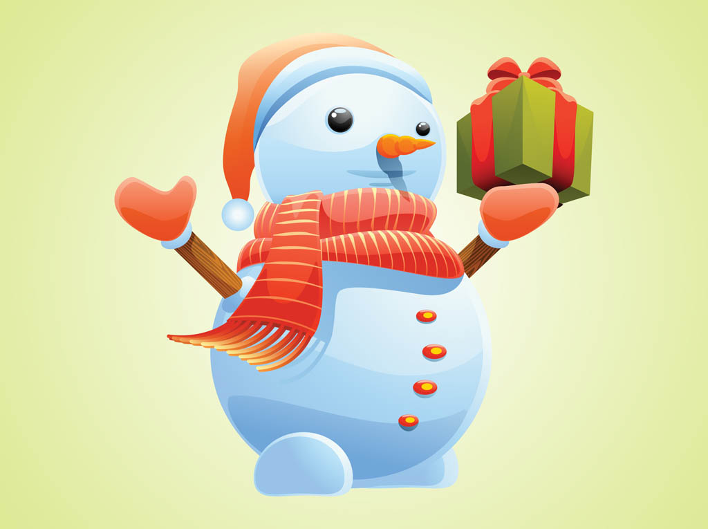 Christmas Snowman Vector