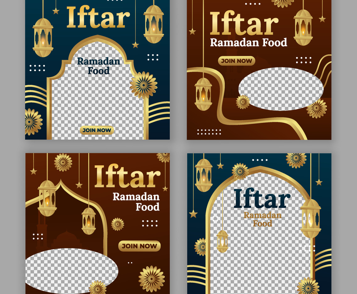 Set of Iftar Social Media Post