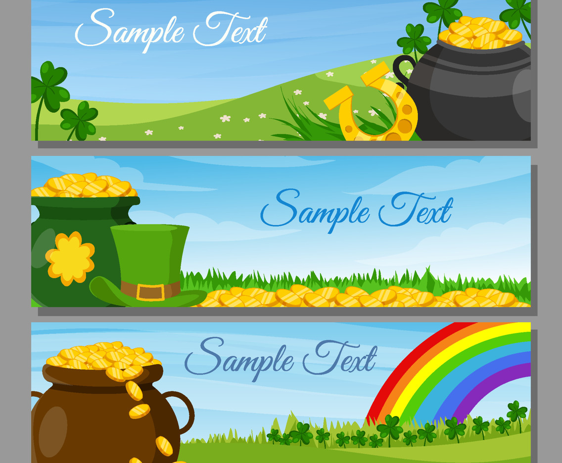 St. Patrick's Pot of Gold Banner Set
