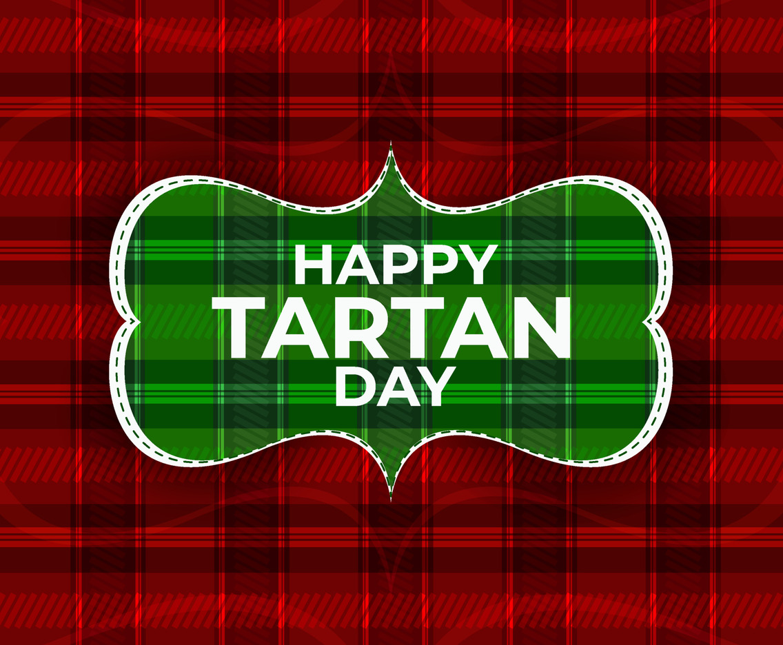 Background of Tartan Day Color Green Red