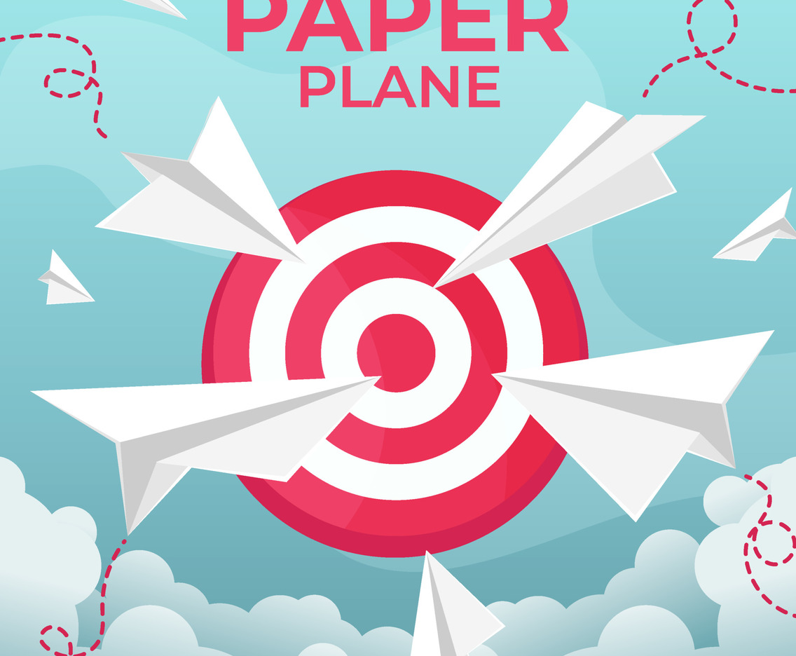 Background of Business Paper Plane