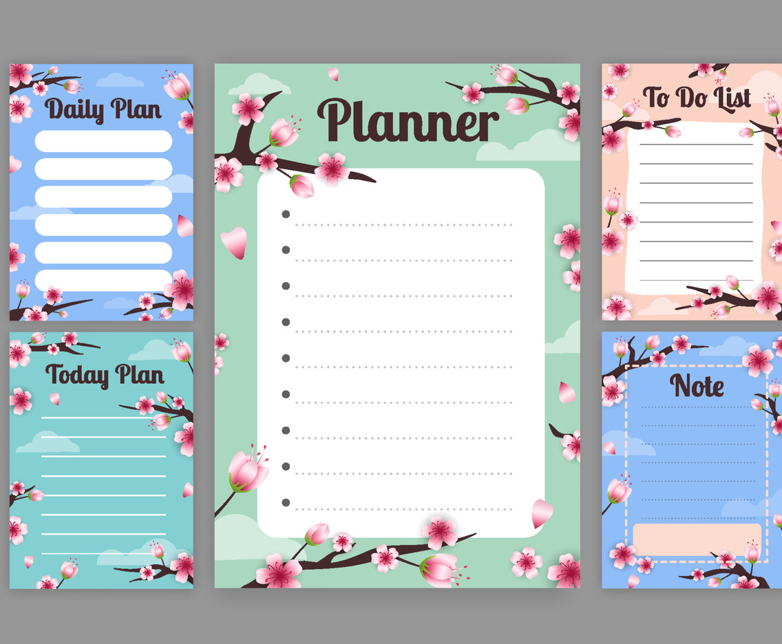 Cherry Blossom Journal Template