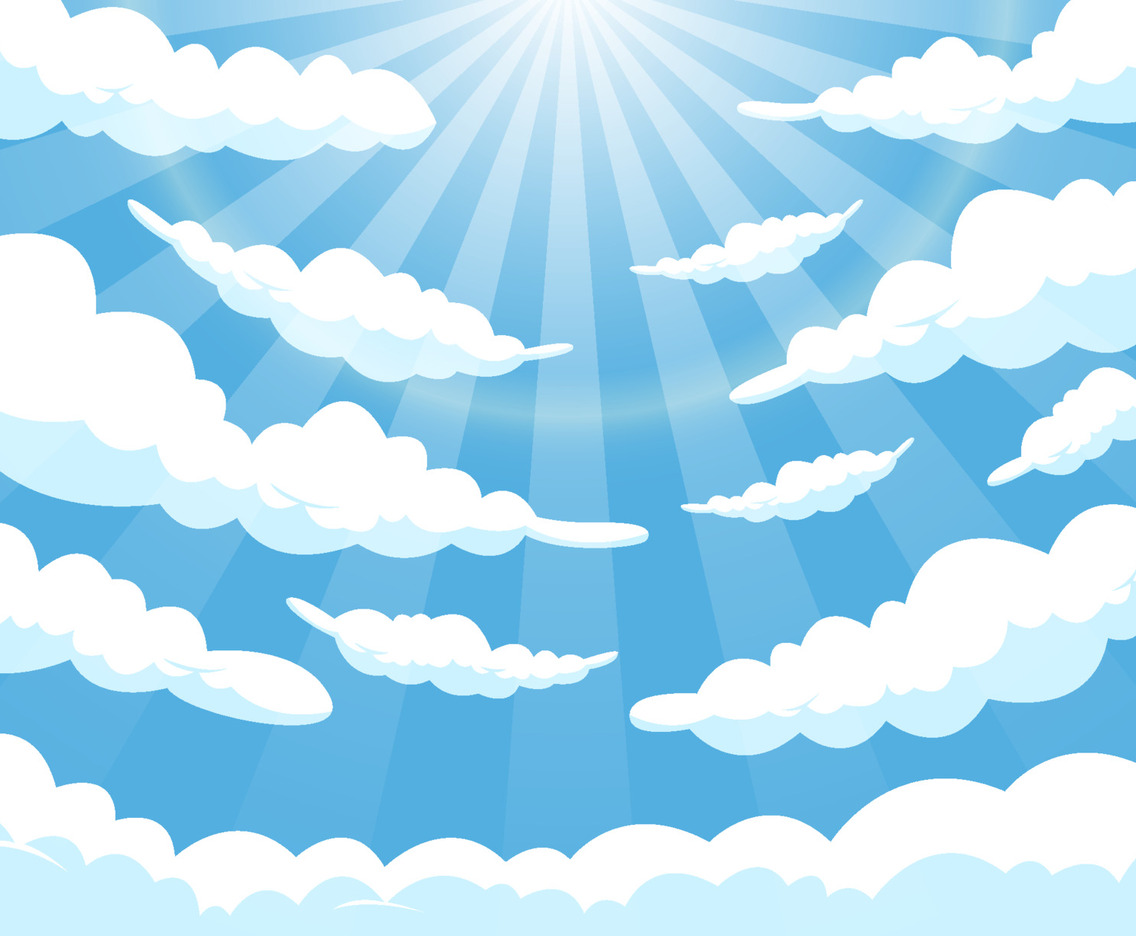 Blue Sky and Clouds Background