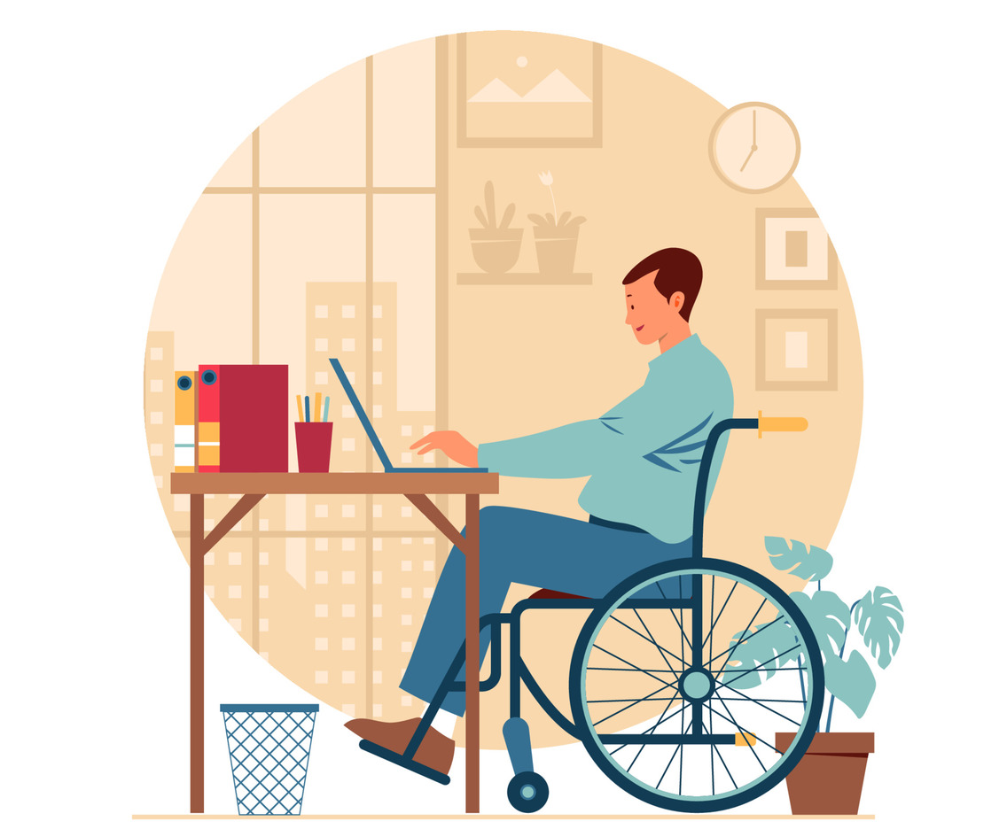 Disabled Businessman Concept