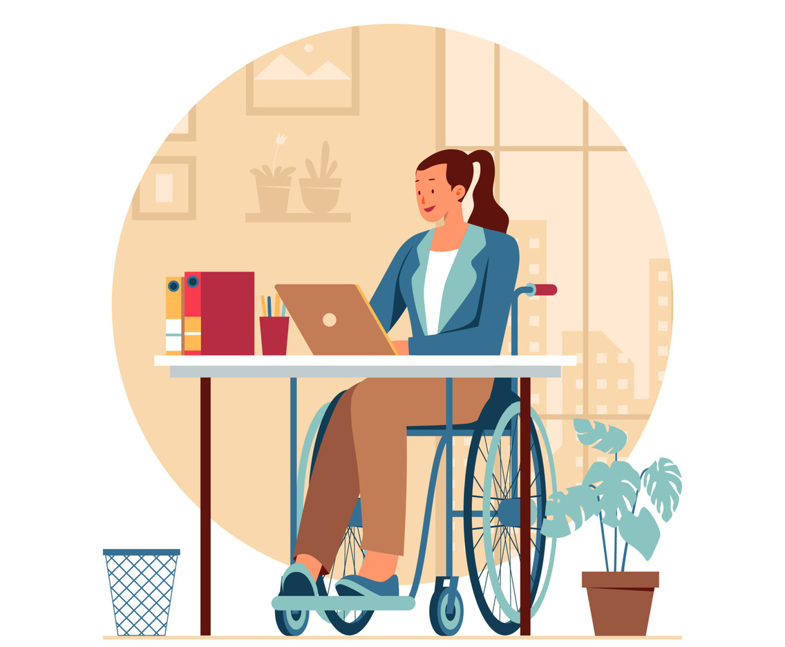 Disabled Businesswoman Concept