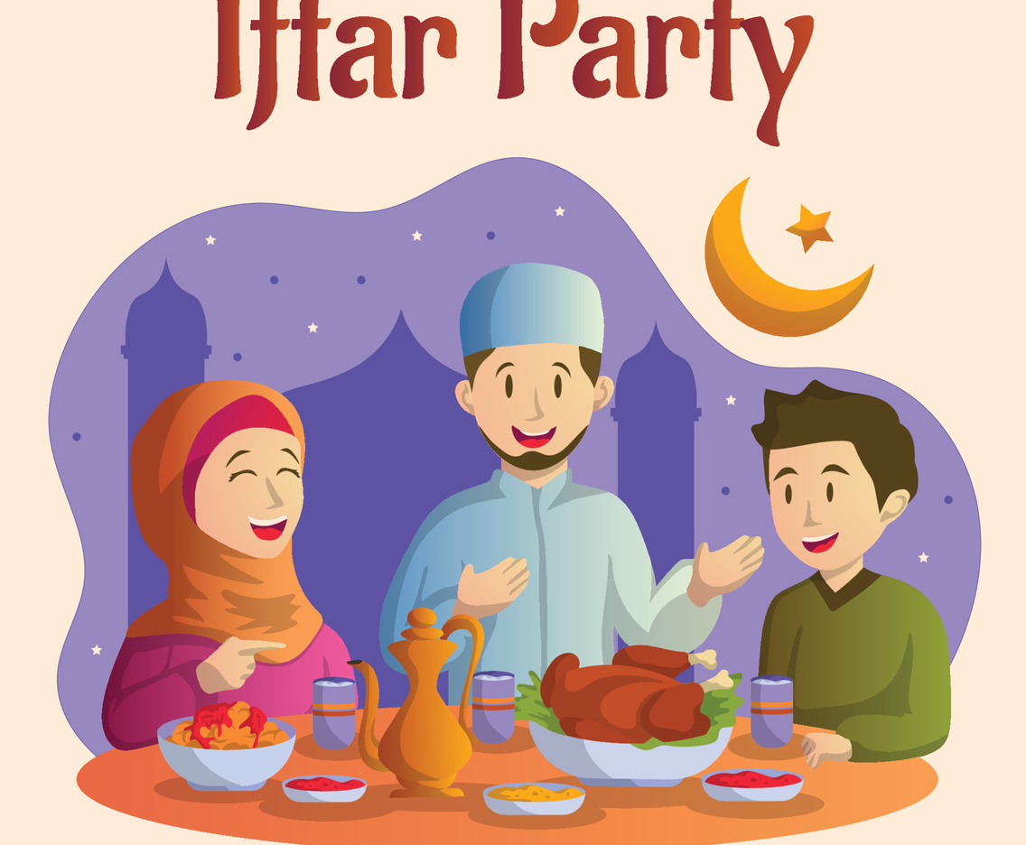 Iftar Dinner with Family Concept