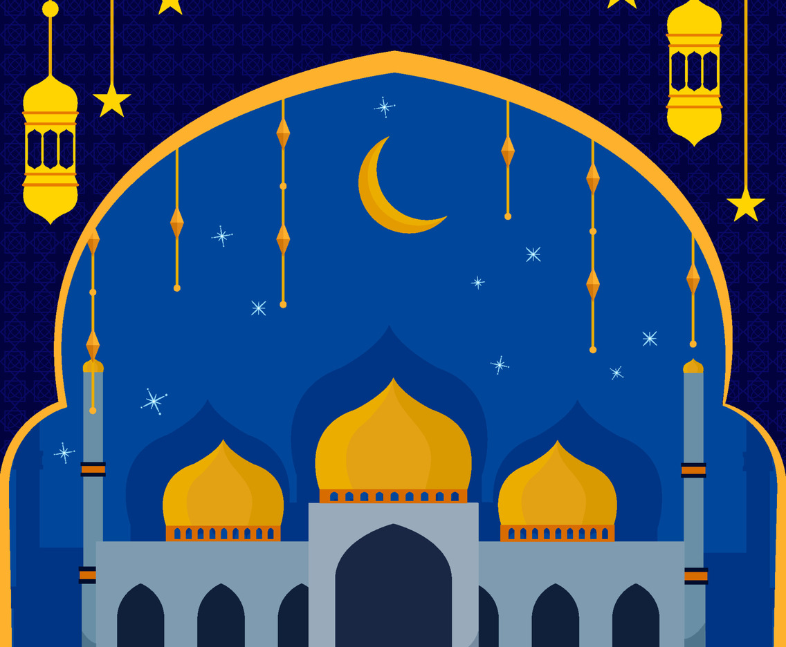 Ramadhan Month Flat Background