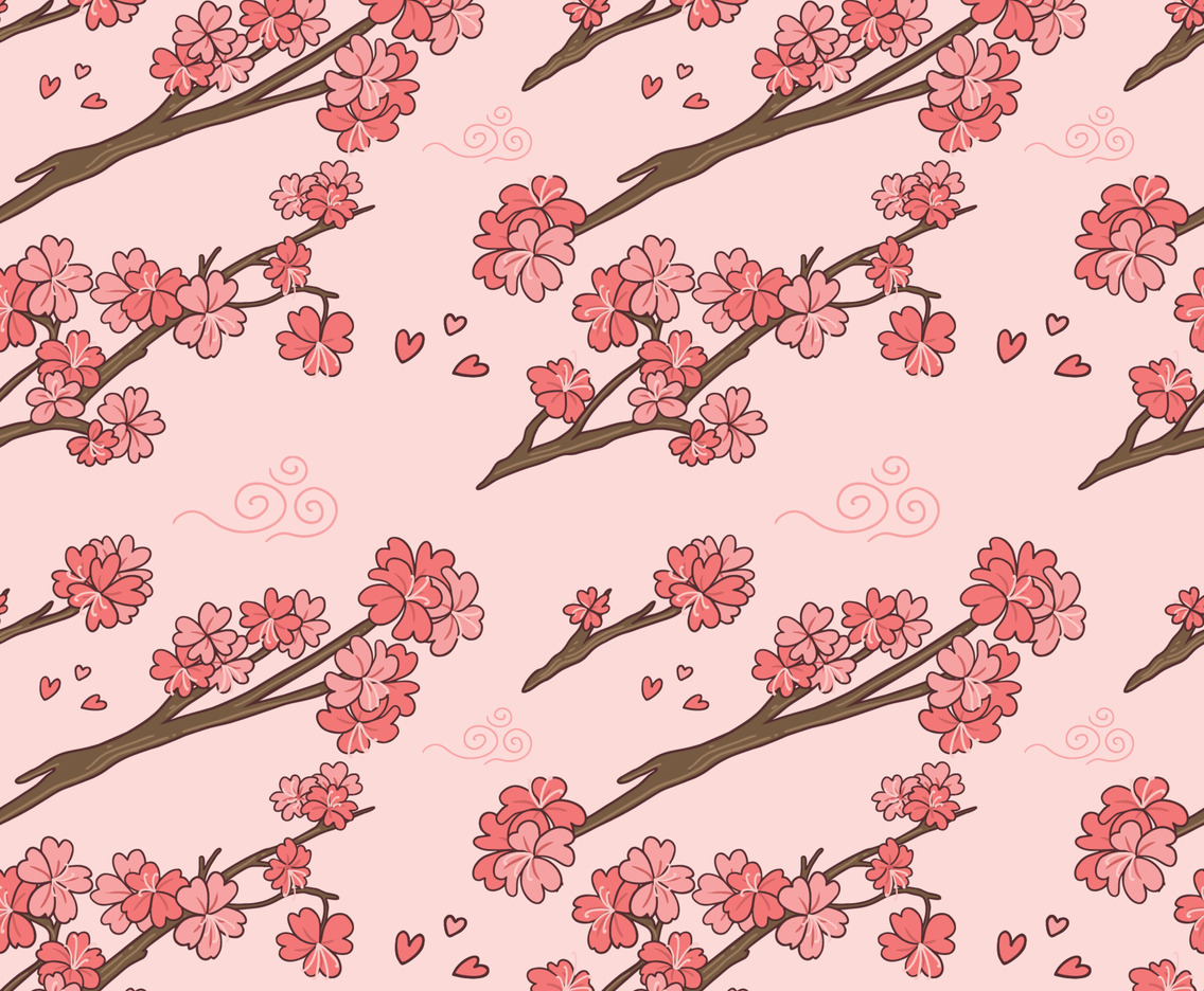 Cute Blossom Seamless Pattern