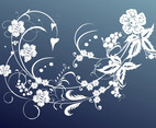 White Floral Scroll