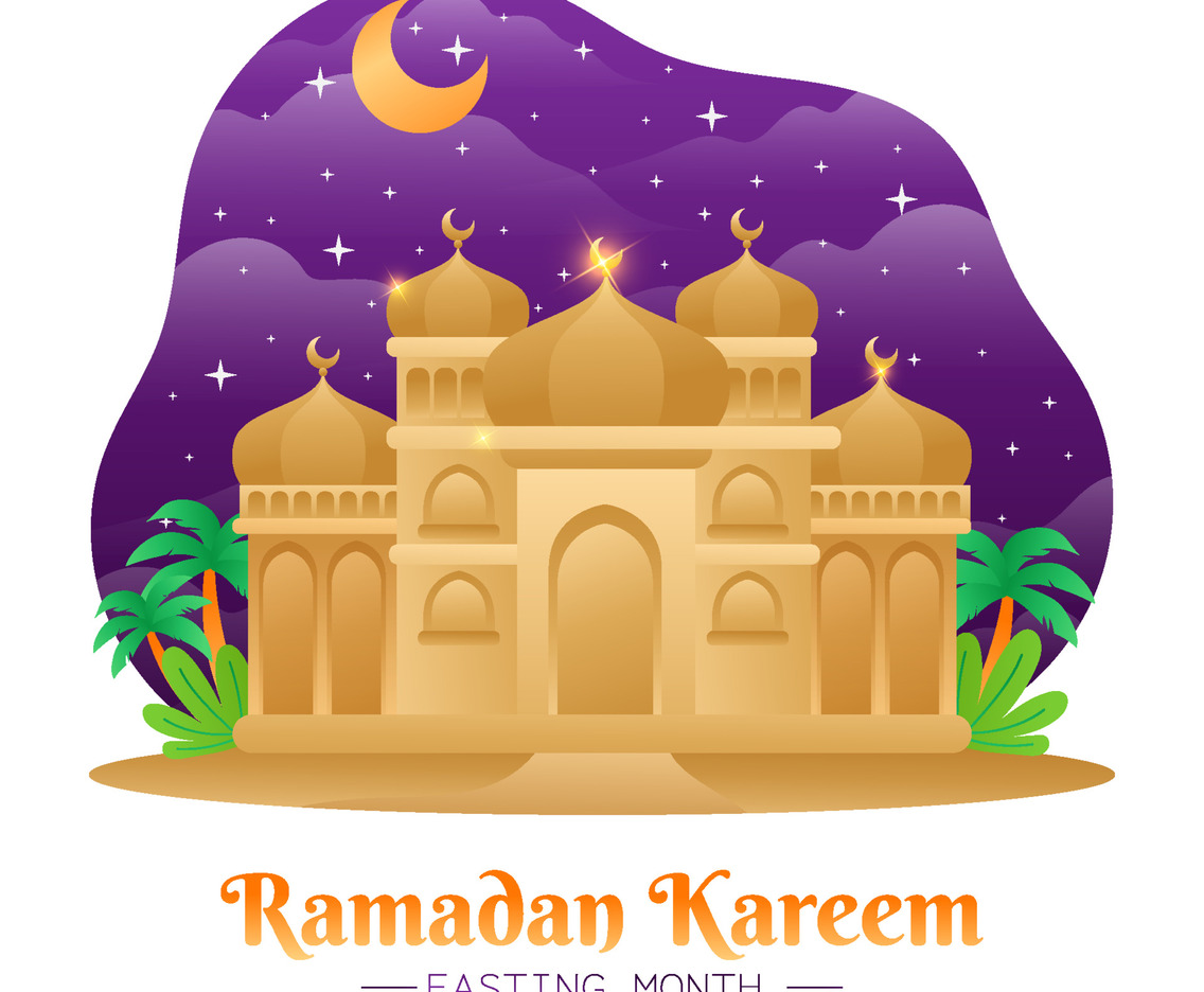 Ramadan Kareem Mosque Gradient Concept