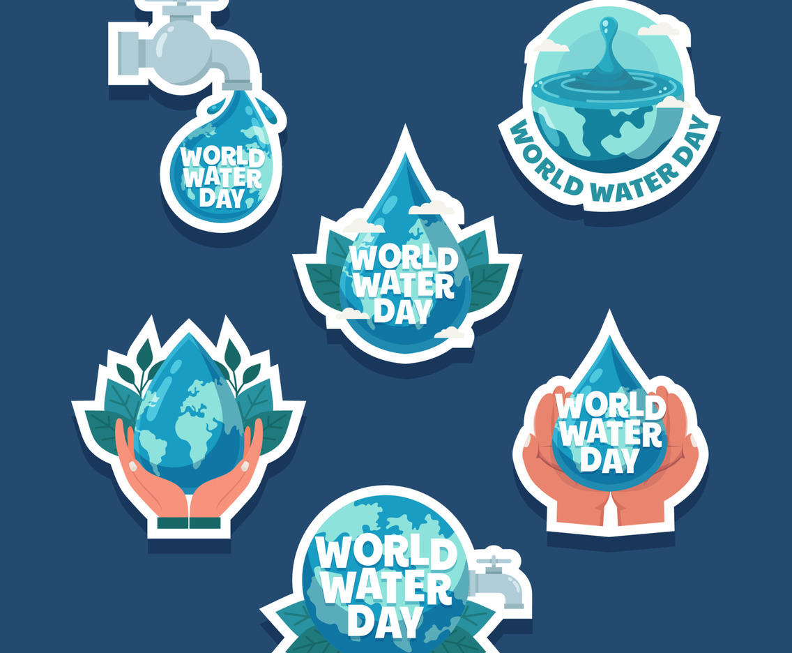 Set of Water Day Sticker