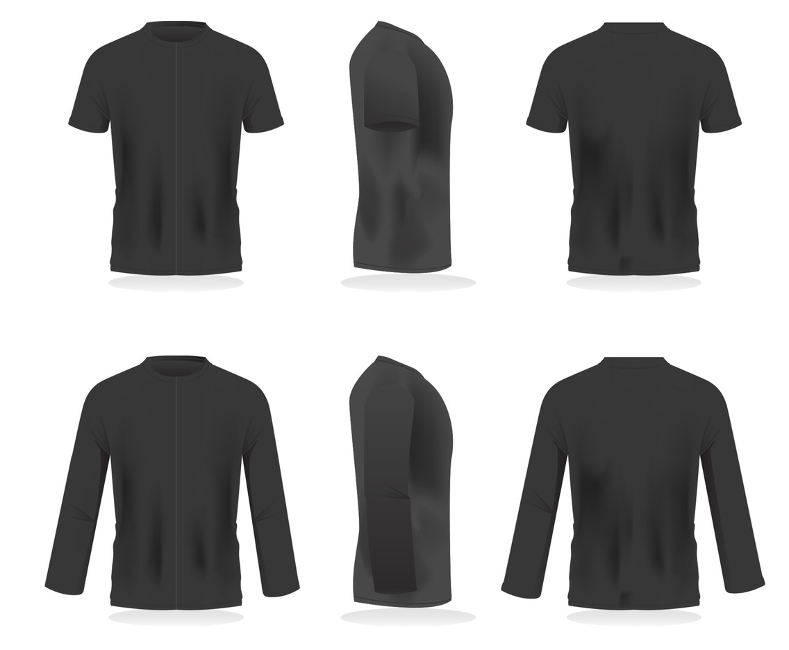 Simple Black 3D T-shirt Mock Up Templates