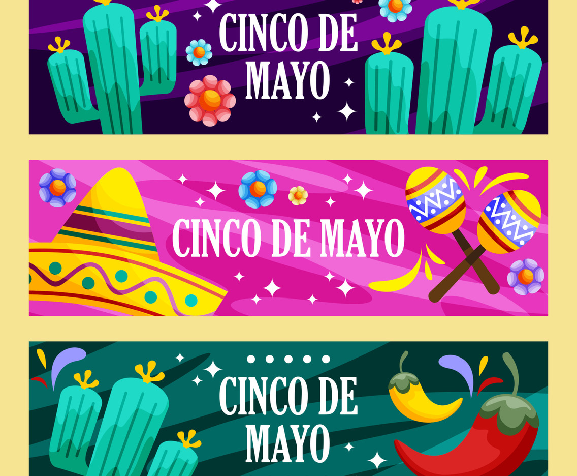 Cinco De Mayo Festival Banner Set