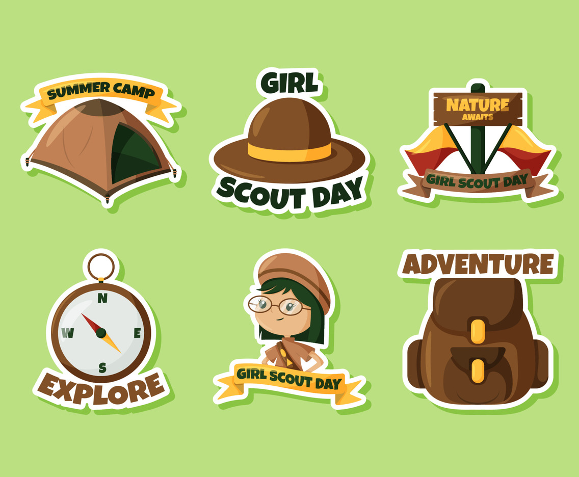Girl Scout Day Sticker Set