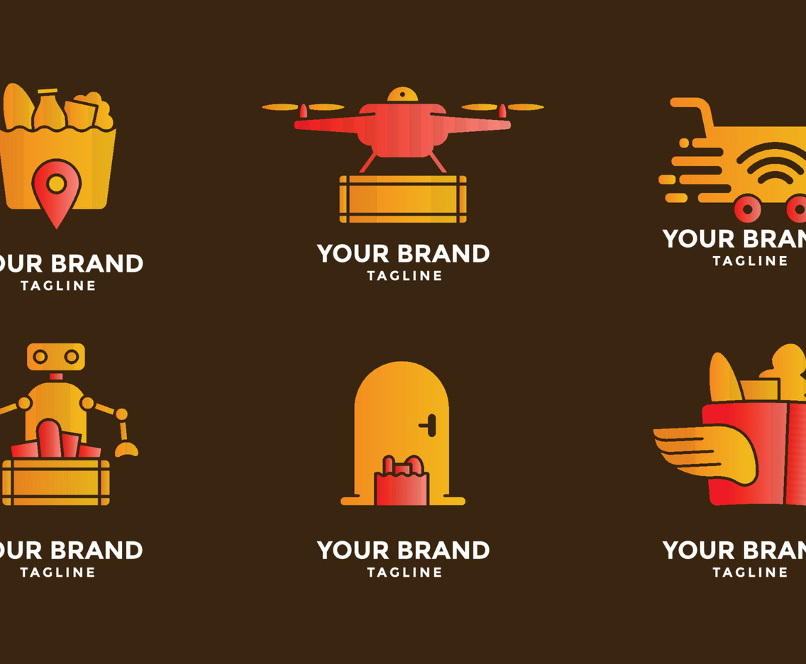 Contactless Delivery Business Logo Element