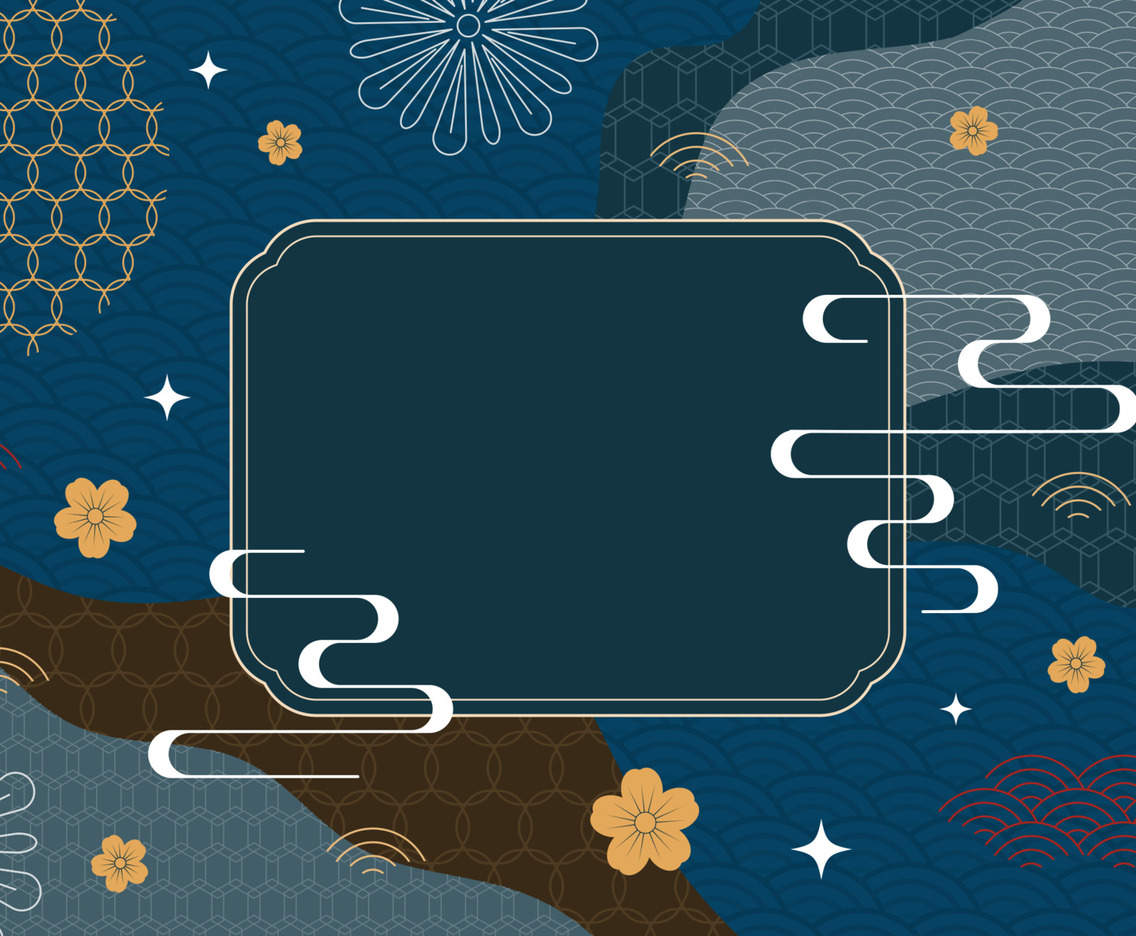 Abstract Japanese Concept with Frame