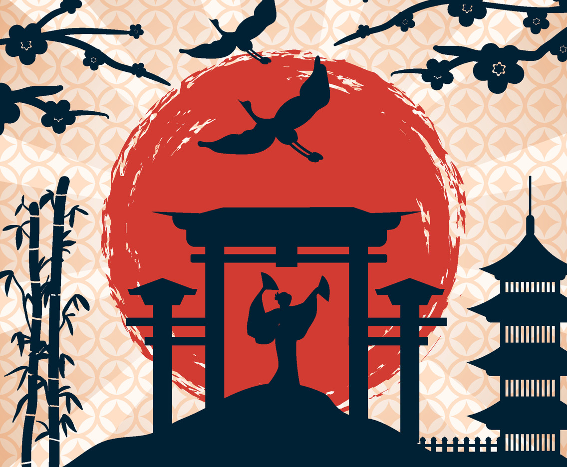 Japanese Style Element Background