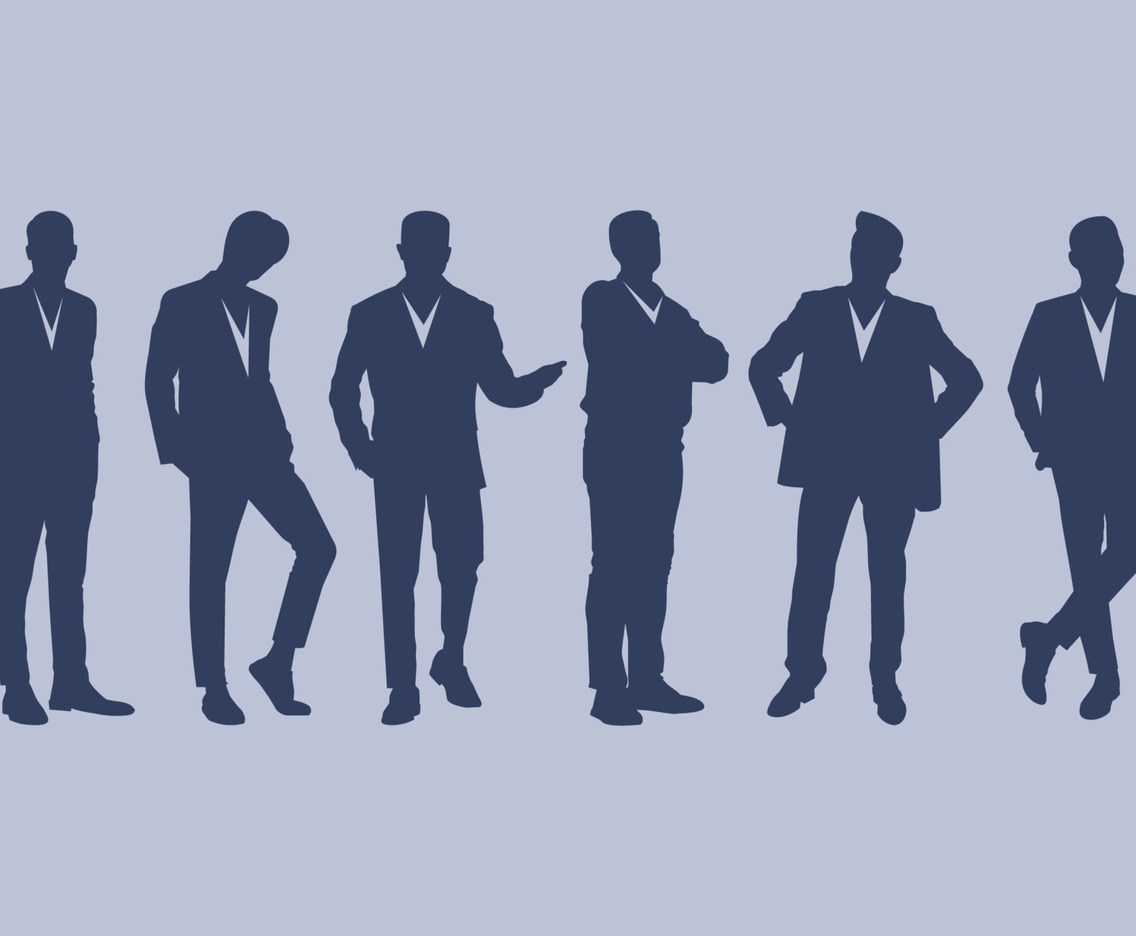 Business People Silhouettes Men Character Collection