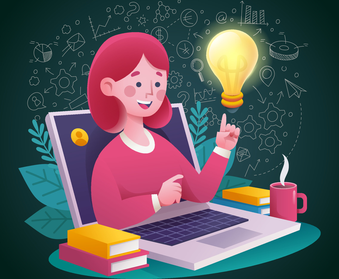Woman Have An Idea Concept