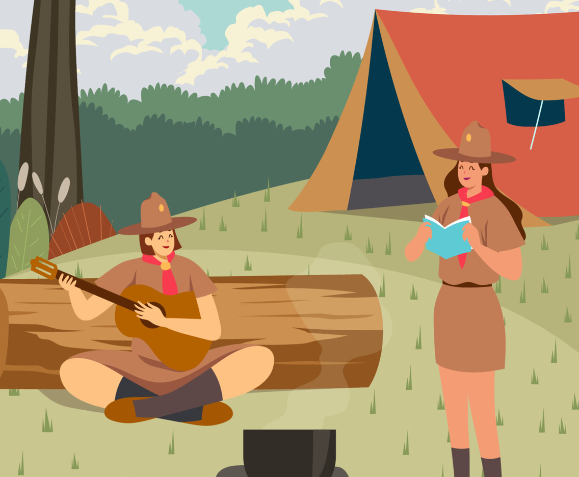 Girls Scout Camping