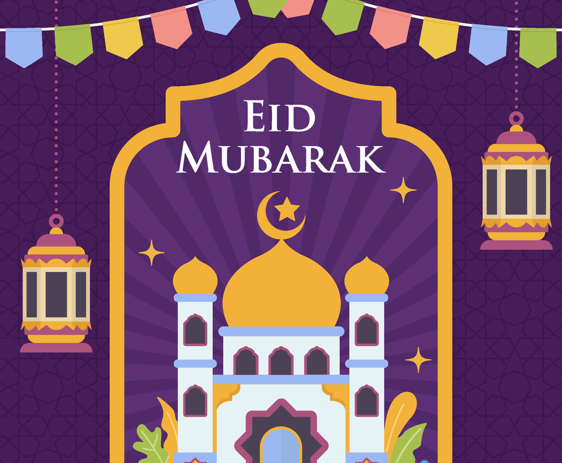Flat Ramadan Kareem Decorative Background Template