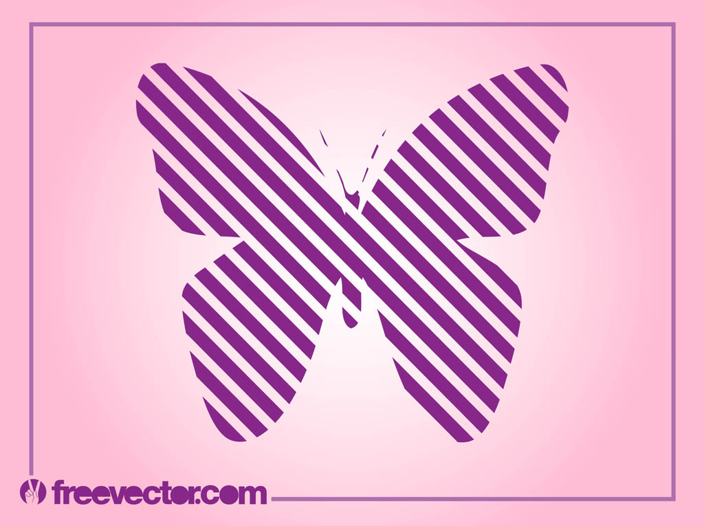 Striped Butterfly Vector