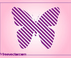 Striped Butterfly Vector