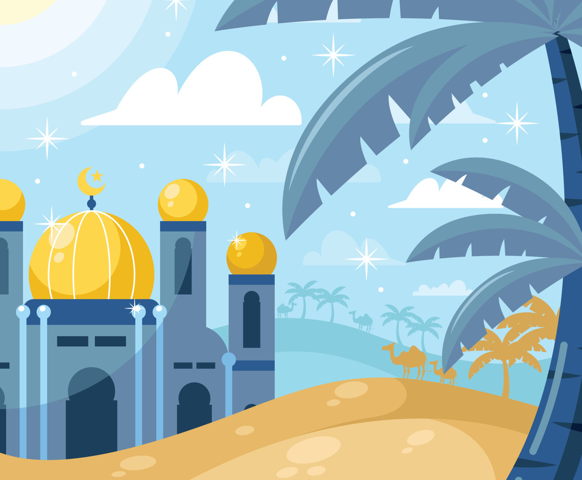 Desert and Mosque Background