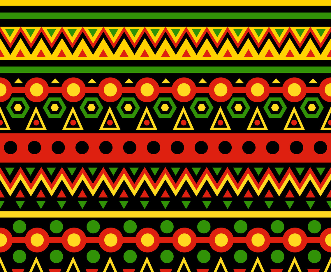 Seamless Pattern Pan African Color