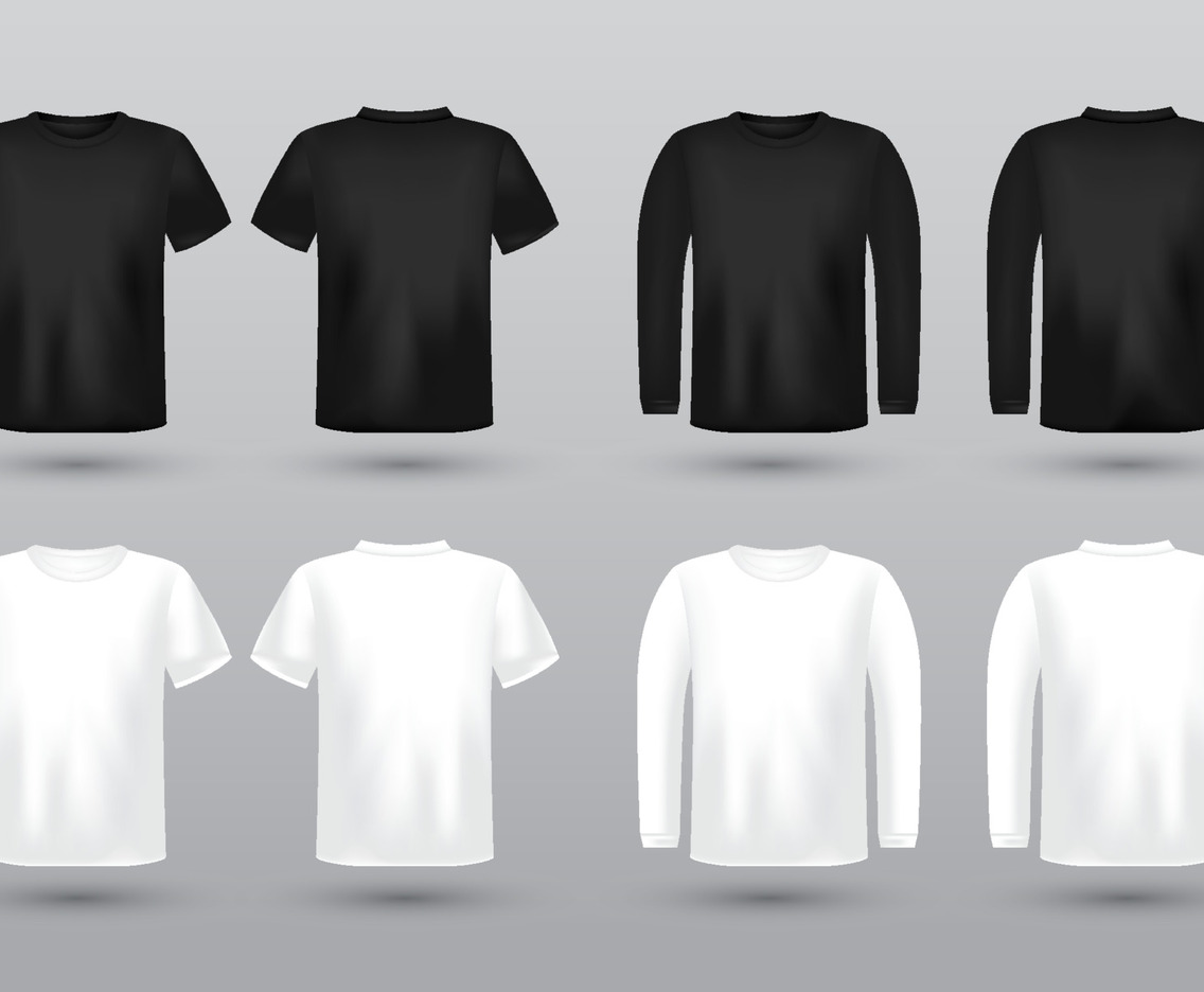 T-shirt and Long Sleeve Mock Up