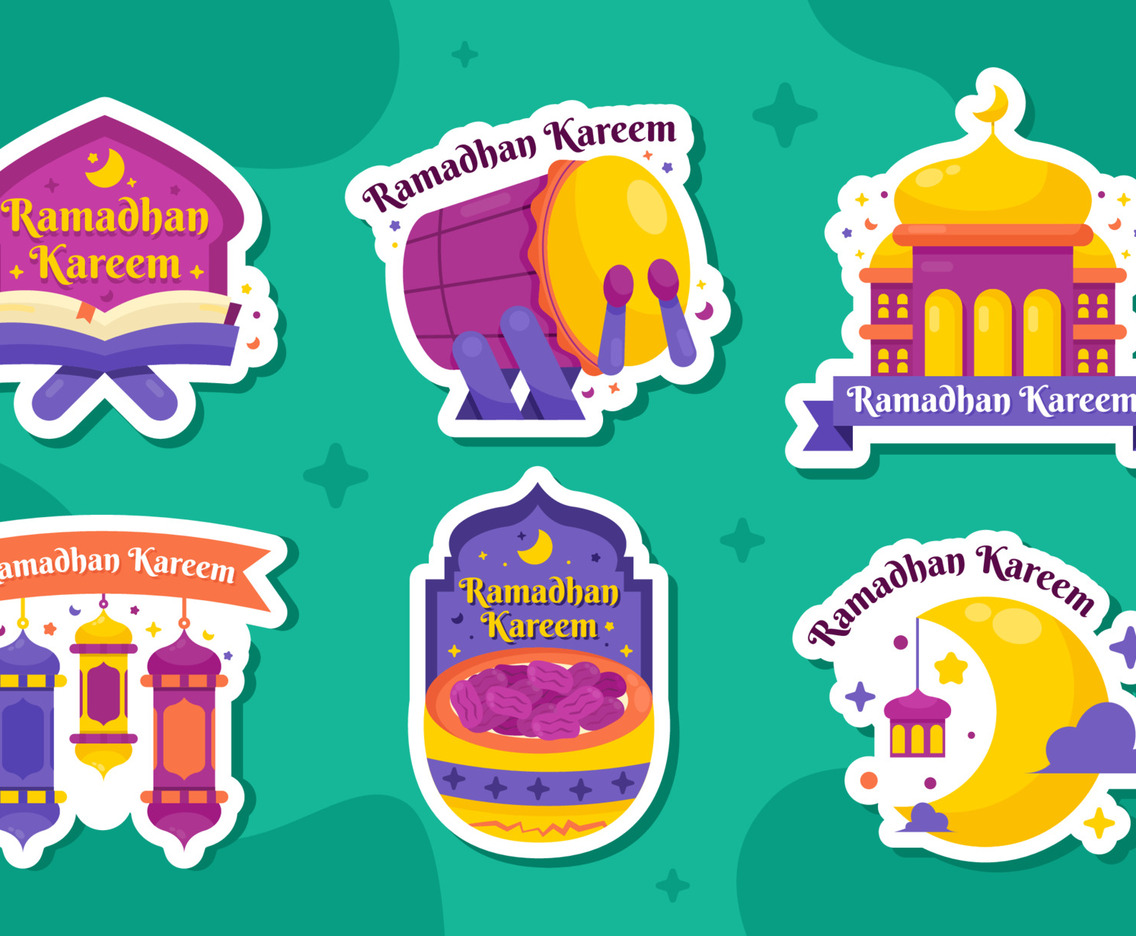 Colorful Fasting Month Sticker