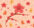 Cute Cherry Blossom Seamless Pattern