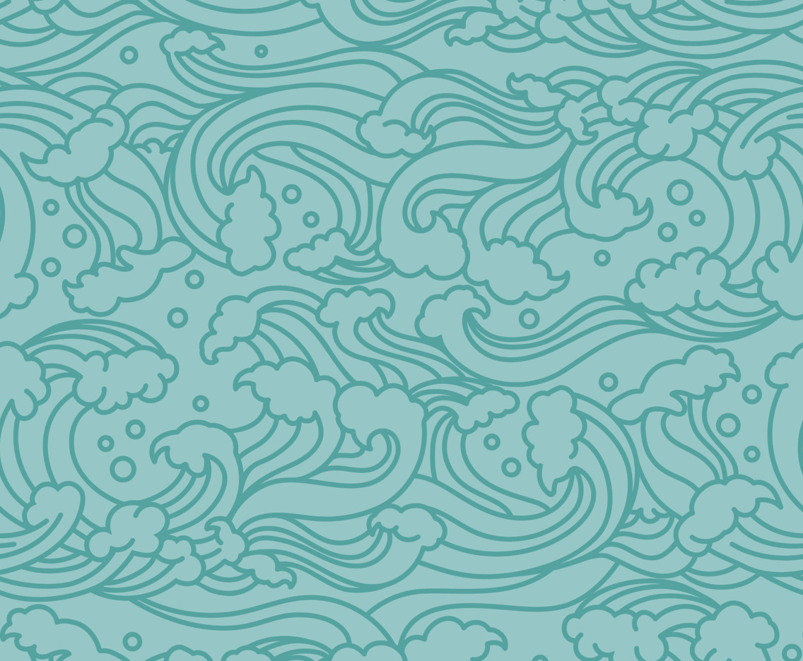 Japanese Waves Seamless Pattern